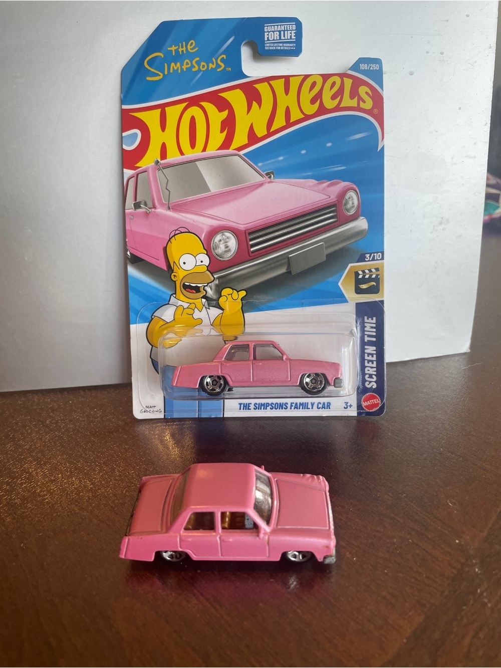 2 Hot Wheels 1:64 Pink Diecast The Simpsons Family Car Screen Time Series